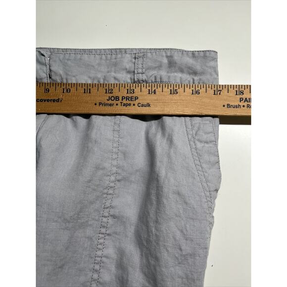 Eileen Fisher Pant 10 Medium Cargo Cropped Straight Zip Gray Lightweight 32 x 22 - Picture 13 of 16